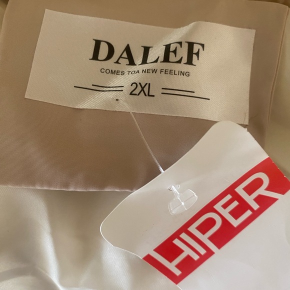 DALEF Hooded Puffer Vest Classic Design Blk Webbing Ribbon Zipper Pull Size L - Picture 11 of 12